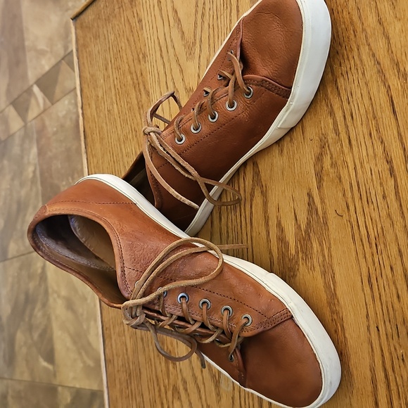 Frye Leather Sneakers Low Top Shoes - Medium Brown Mens 11